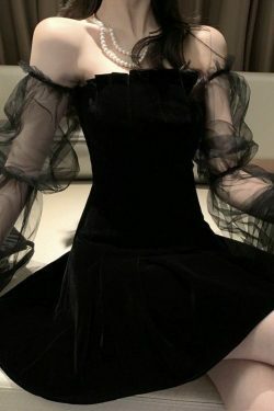 Y2K Coquette Aesthetic Braise Off Shoulder Mini Dress