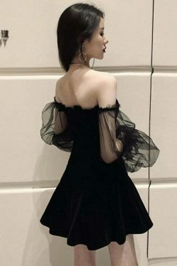 Y2K Coquette Aesthetic Braise Off Shoulder Mini Dress