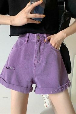 Y2K Coquette Aesthetic Candy Fairy Distressed Shorts - Grunge Style Cute Tops for Women