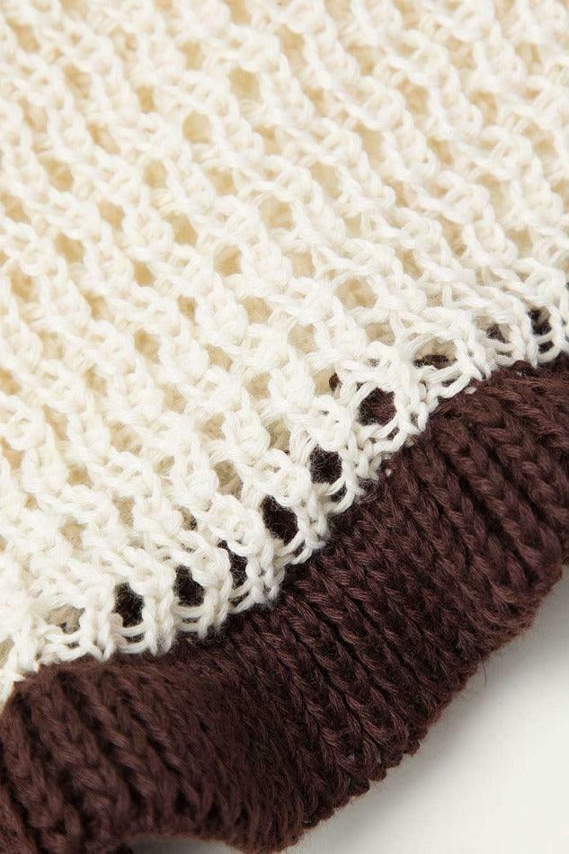 Y2K Coquette Aesthetic Color Block Knit Set - Grunge Style Cute Outfit