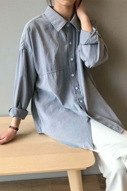 Y2K Coquette Aesthetic Drape Shirt - Grunge Style, Pastel Goth