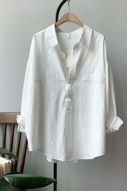 Y2K Coquette Aesthetic Drape Shirt - Grunge Style, Pastel Goth