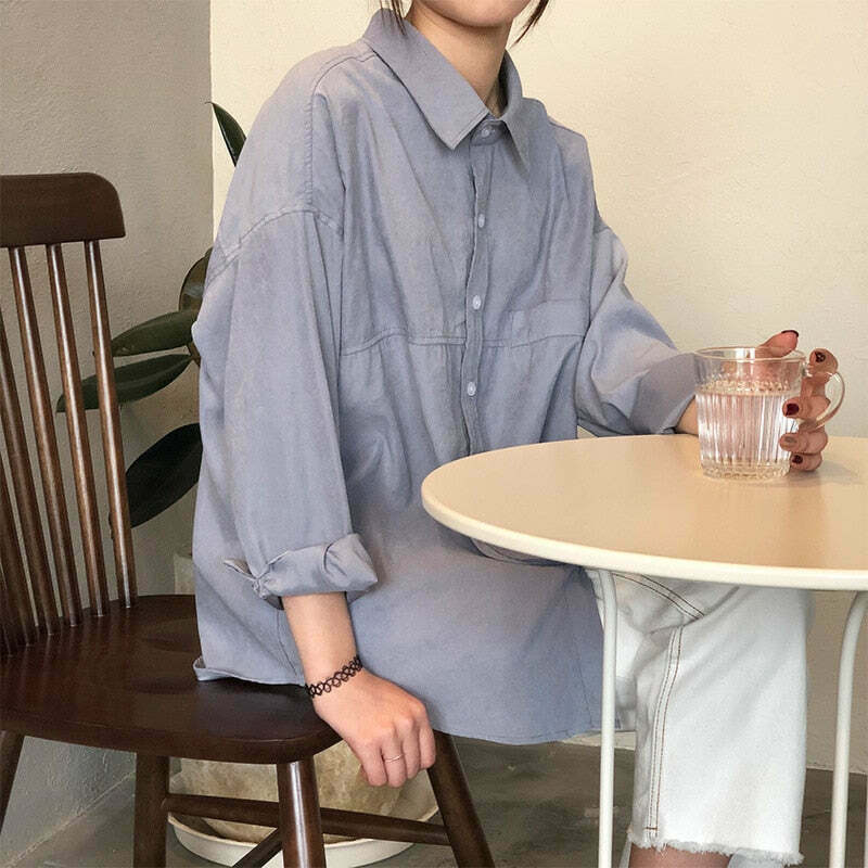 Y2K Coquette Aesthetic Drape Shirt - Grunge Style, Pastel Goth Y2K Coquette Aesthetic Drape Shirt - Grunge Style, Pastel Goth