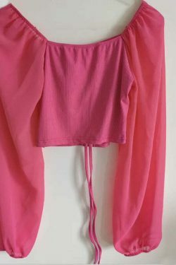 Y2K Coquette Aesthetic Drawstring Top with a Heartfelt Touch