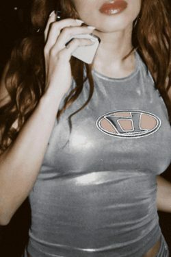 Y2K Coquette Aesthetic Lace-Up Halter Vest - Grunge Style Cute Tops & Cargo Skirt