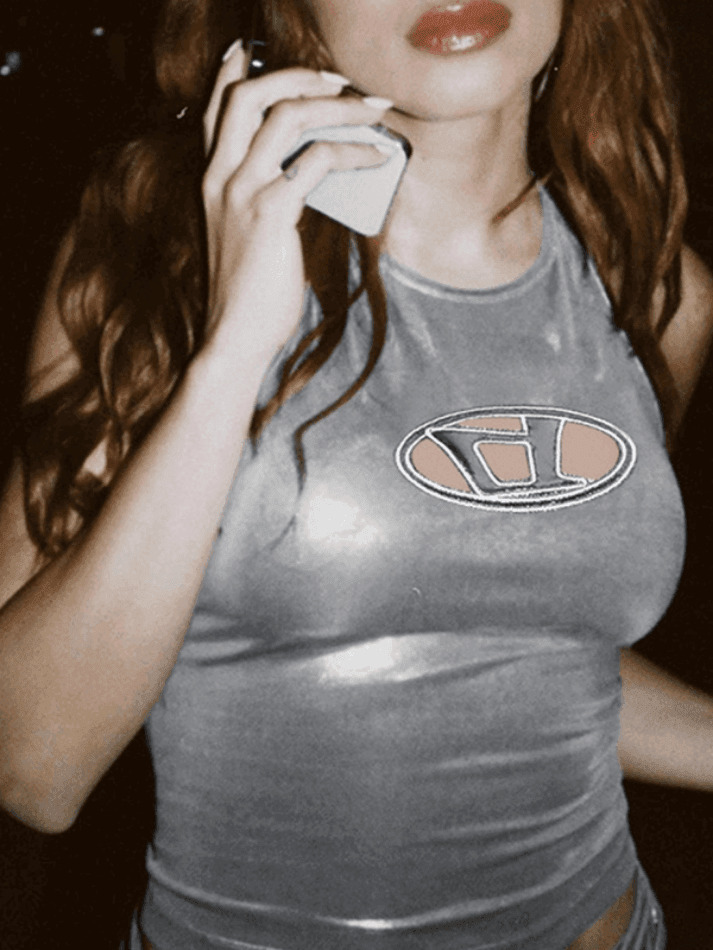 Y2K Coquette Aesthetic Lace-Up Halter Vest - Grunge Style Cute Tops & Cargo Skirt Y2K Coquette Aesthetic Lace-Up Halter Vest - Grunge Style Cute Tops & Cargo Skirt