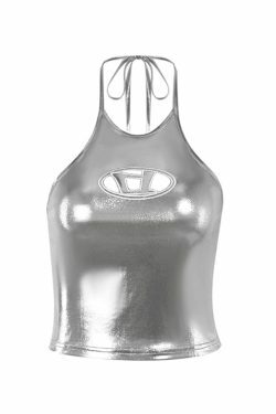 Y2K Coquette Aesthetic Lace-Up Halter Vest - Grunge Style Cute Tops & Cargo Skirt