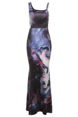 Y2K Coquette Aesthetic Maxi Dress - Grunge & Pastel Goth Vibes