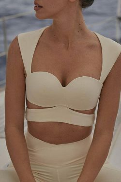 Y2K Coquette Aesthetic Padded Back Yoga Suit - Grunge & Pastel Goth Vibes