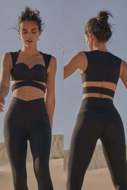 Y2K Coquette Aesthetic Padded Back Yoga Suit - Grunge & Pastel Goth Vibes