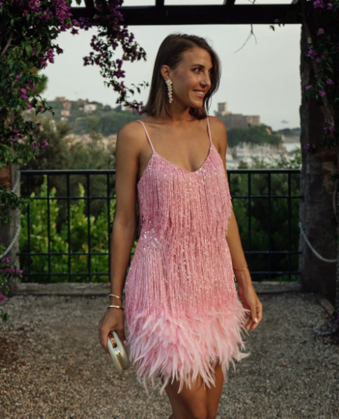 Y2K Coquette Aesthetic Sequin Feather Dress - Grunge Elegance Y2K Coquette Aesthetic Sequin Feather Dress - Grunge Elegance