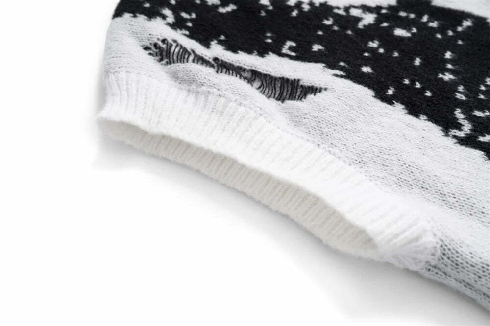 Y2K Coquette Aesthetic Sweater Vest - Grunge Style, Pastel Goth - Frayed Abstract Y2K Coquette Aesthetic Sweater Vest - Grunge Style, Pastel Goth - Frayed Abstract