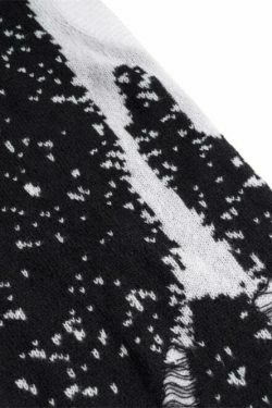 Y2K Coquette Aesthetic Sweater Vest - Grunge Style, Pastel Goth - Frayed Abstract