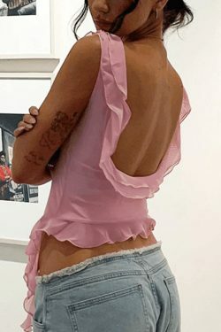 Y2K Coquette Aesthetic Tank Top: Grunge Style with Pastel Goth Vibes