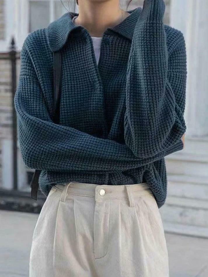 Y2K Coquette Aesthetic Waffle Cardigan: Grunge Style Cute Tops & Pastel Y2K Coquette Aesthetic Waffle Cardigan: Grunge Style Cute Tops & Pastel
