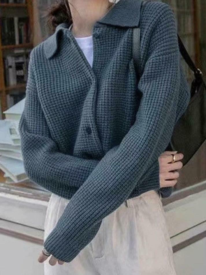 Y2K Coquette Aesthetic Waffle Cardigan: Grunge Style Cute Tops & Pastel Y2K Coquette Aesthetic Waffle Cardigan: Grunge Style Cute Tops & Pastel