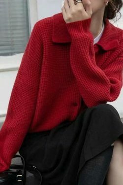 Y2K Coquette Aesthetic Waffle Cardigan: Grunge Style Cute Tops & Pastel