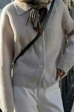 Y2K Coquette Aesthetic Waffle Cardigan: Grunge Style Cute Tops & Pastel