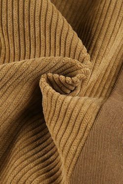 Y2K Corduroy High Waist Loose Pants - Coquette Aesthetic Grunge Style Cargo Skirt