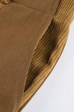 Y2K Corduroy High Waist Loose Pants - Coquette Aesthetic Grunge Style Cargo Skirt