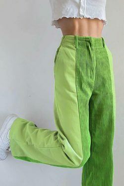 Y2K Corduroy High Waist Loose Pants - Coquette Aesthetic Grunge Style Cargo Skirt