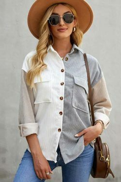 Y2K Corduroy Patchwork Shirt - Coquette Grunge Aesthetic - Cute Tops & Cargo Skirt Comfy Hoodie