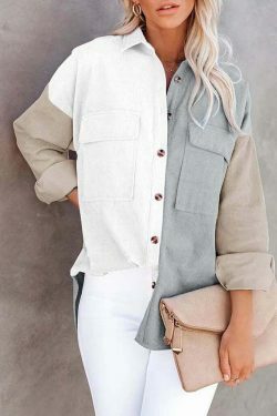 Y2K Corduroy Patchwork Shirt - Coquette Grunge Aesthetic - Cute Tops & Cargo Skirt Comfy Hoodie