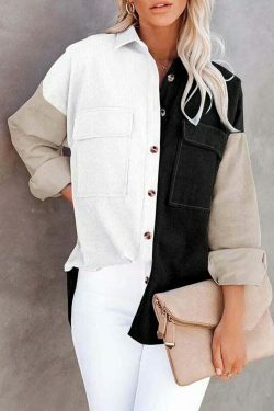 Y2K Corduroy Patchwork Shirt - Coquette Grunge Aesthetic - Cute Tops & Cargo Skirt Comfy Hoodie