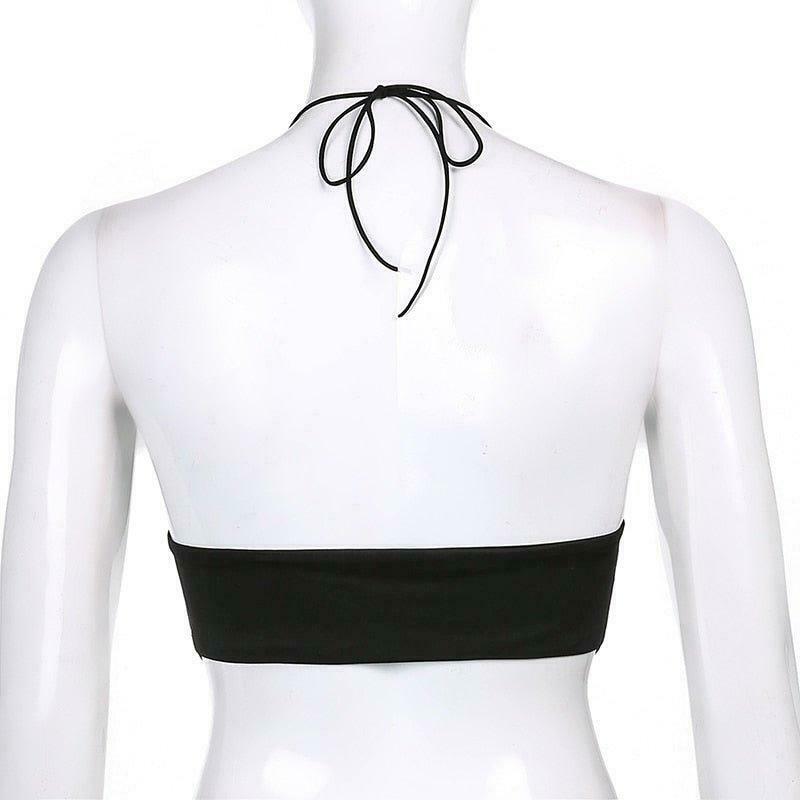 Y2K Cowgirl Ruched Halter Top - Coquette Aesthetic with a Grunge Twist