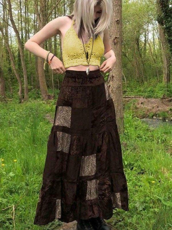 Y2K Crochet Knit Halter Crop Top - Coquette Aesthetic, Grunge Style, Cute Tops