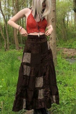 Y2K Crochet Knit Halter Crop Top - Coquette Aesthetic, Grunge Style, Cute Tops