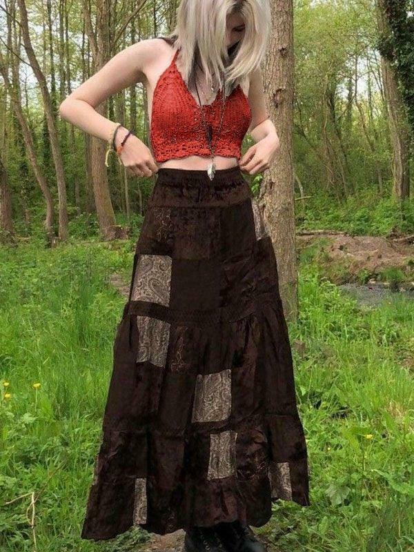 Y2K Crochet Knit Halter Crop Top - Coquette Aesthetic, Grunge Style, Cute Tops