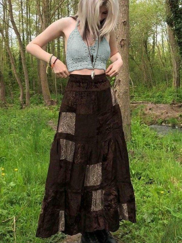 Y2K Crochet Knit Halter Crop Top - Coquette Aesthetic, Grunge Style, Cute Tops