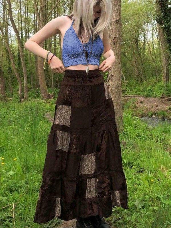 Y2K Crochet Knit Halter Crop Top - Coquette Aesthetic, Grunge Style, Cute Tops