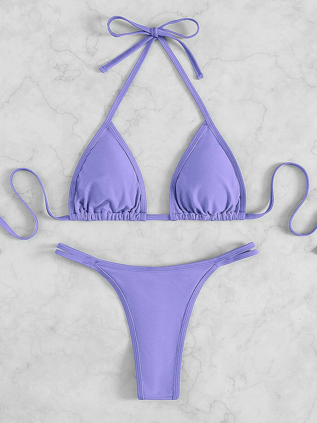 Y2K Crystal Diamond Thong Beach Bikini - Coquette Aesthetic Swimwear for Women