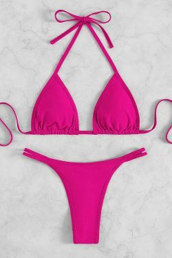 Y2K Crystal Diamond Thong Beach Bikini - Coquette Aesthetic Swimwear for Women