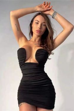 Y2K Dare To Bare Tube Dress: Coquette Aesthetic - Grunge Style, Pastel Goth, Cute Tops, Cargo Skirt