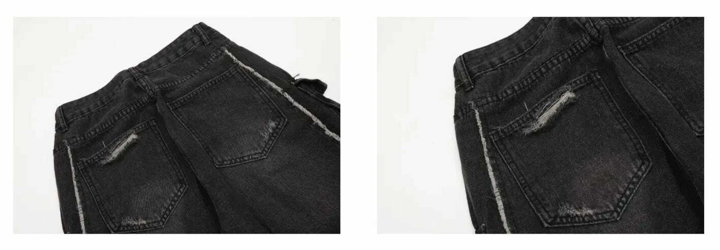 Y2K Destroyed Baggy Cargo Jeans: Ultimate Women's Fashion Statement Y2K Destroyed Baggy Cargo Jeans: Ultimate Women's Fashion Statement