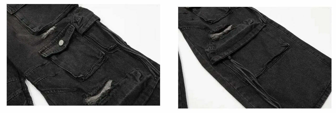 Y2K Destroyed Baggy Cargo Jeans: Ultimate Women's Fashion Statement Y2K Destroyed Baggy Cargo Jeans: Ultimate Women's Fashion Statement