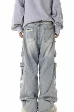 Y2K Destroyed Baggy Cargo Jeans: Ultimate Women's Fashion Statement