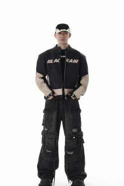 Y2K Destroyed Baggy Cargo Jeans: Ultimate Women's Fashion Statement