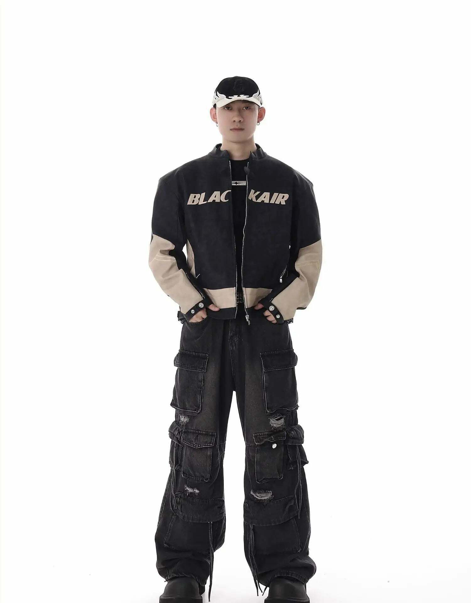 Y2K Destroyed Baggy Cargo Jeans: Ultimate Women's Fashion Statement Y2K Destroyed Baggy Cargo Jeans: Ultimate Women's Fashion Statement