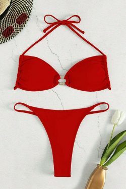 Y2K Diamond Beach Bikini: Coquette Aesthetic Strap Backless Sexy Swimwear