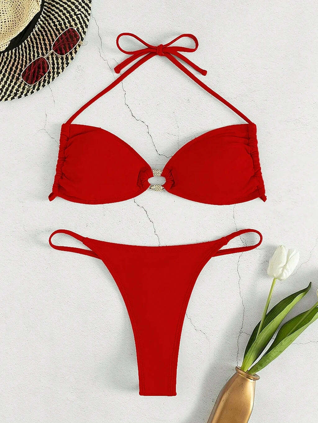 Y2K Diamond Beach Bikini: Coquette Aesthetic Strap Backless Sexy Swimwear Y2K Diamond Beach Bikini: Coquette Aesthetic Strap Backless Sexy Swimwear