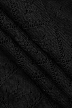 Y2K Diamond Crochet Knit Slit Sleeveless Dress - Coquette Aesthetic Fashion Statement