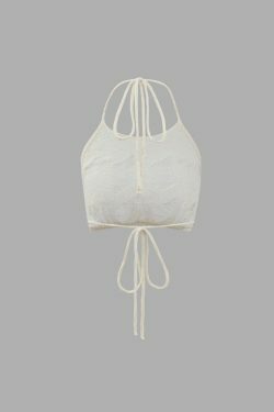 Y2K Distressed Knit Halter Cami Top & Slit Skirt Set - Coquette Aesthetic Fashion