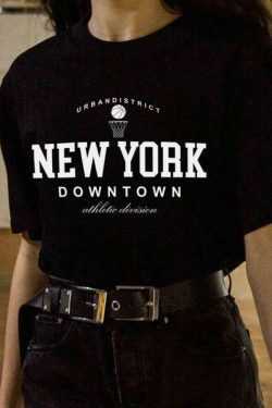 Y2K Downtown Vibes Tee - Coquette Aesthetic Grunge Style - Cute Pastel Goth Fashion