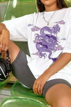 Y2K Dragon Unisex T-Shirt - Coquette Grunge Aesthetic - Cute Tops & Cargo