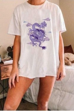 Y2K Dragon Unisex T-Shirt - Coquette Grunge Aesthetic - Cute Tops & Cargo