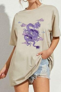 Y2K Dragon Unisex T-Shirt - Coquette Grunge Aesthetic - Cute Tops & Cargo